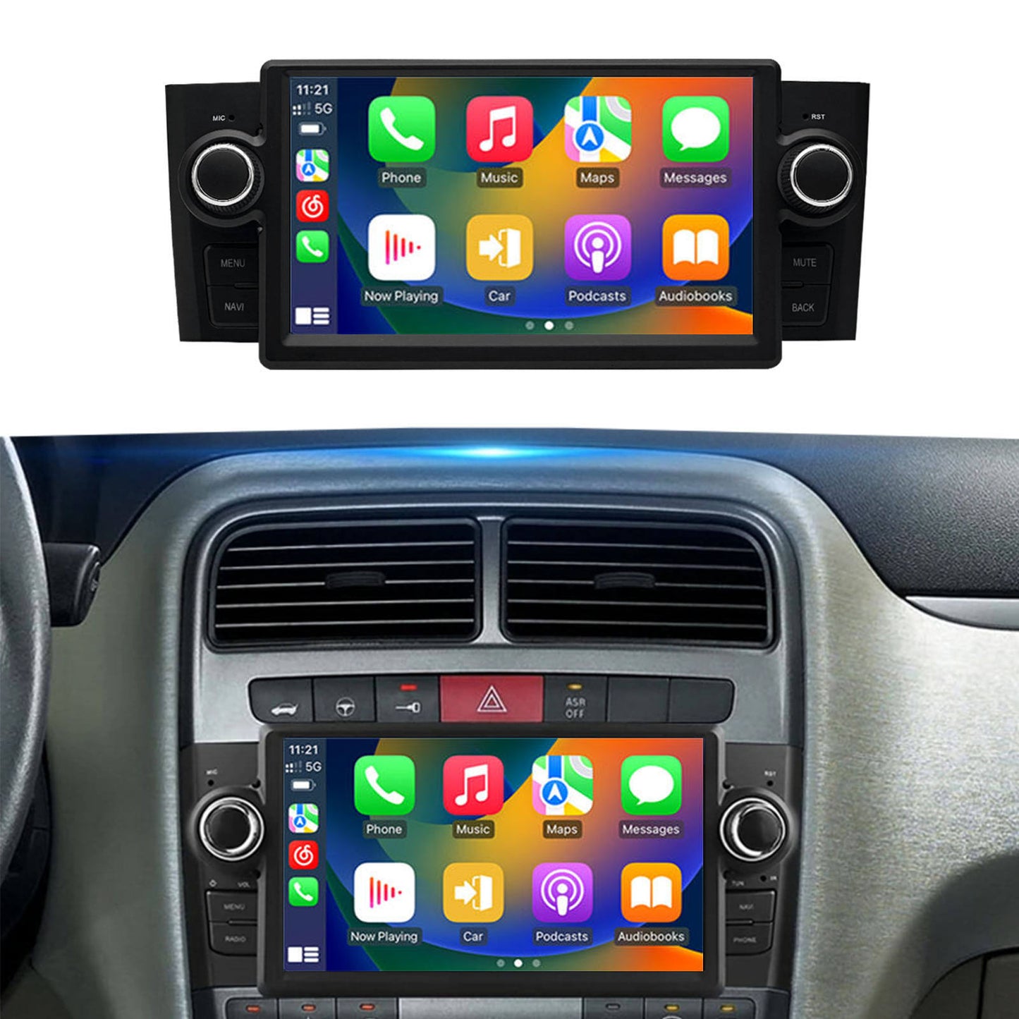 Linux System 7” IPS Screen Car Multimedia Player Wireless CarPlay & Android Auto for Fiat Punto 2005 - 2009 / Linea 2007- 2011