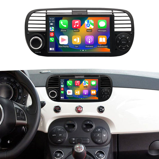 Linux System 7” IPS Screen Car Multimedia Player Wireless CarPlay & Android Auto for Fiat 500 Abarth 2007- 2015