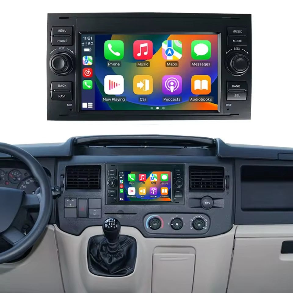 Linux System 7” IPS Screen Car Multimedia Player Wireless CarPlay & Android Auto for Ford Focus 2005 - 2007 / Mondeo 2003 - 2007 / S-Max 2007 - 2009 / C-Max 2007 - 2009 / Galaxy 2005 - 2007 / Fusion 2006 - 2011 / Connect 2007 - 2009