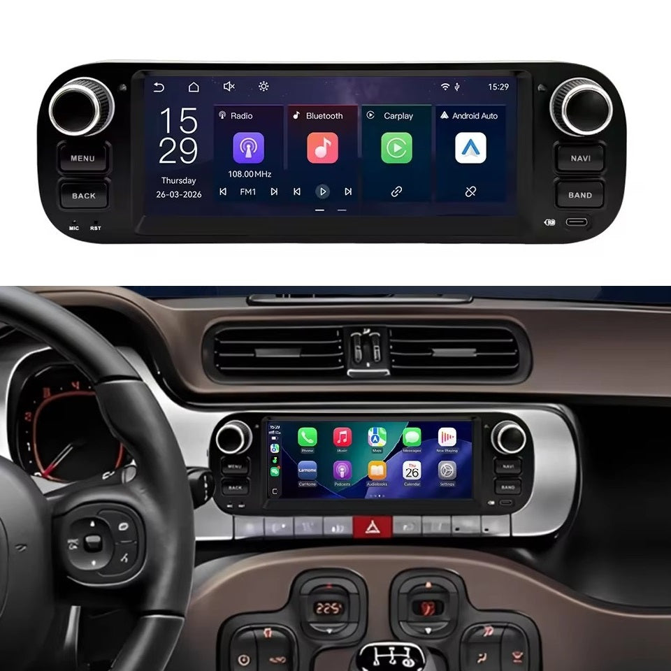 Linux System 6.86” IPS Screen Car Multimedia Player Wireless CarPlay & Android Auto for Fiat Panda 2013- 2020