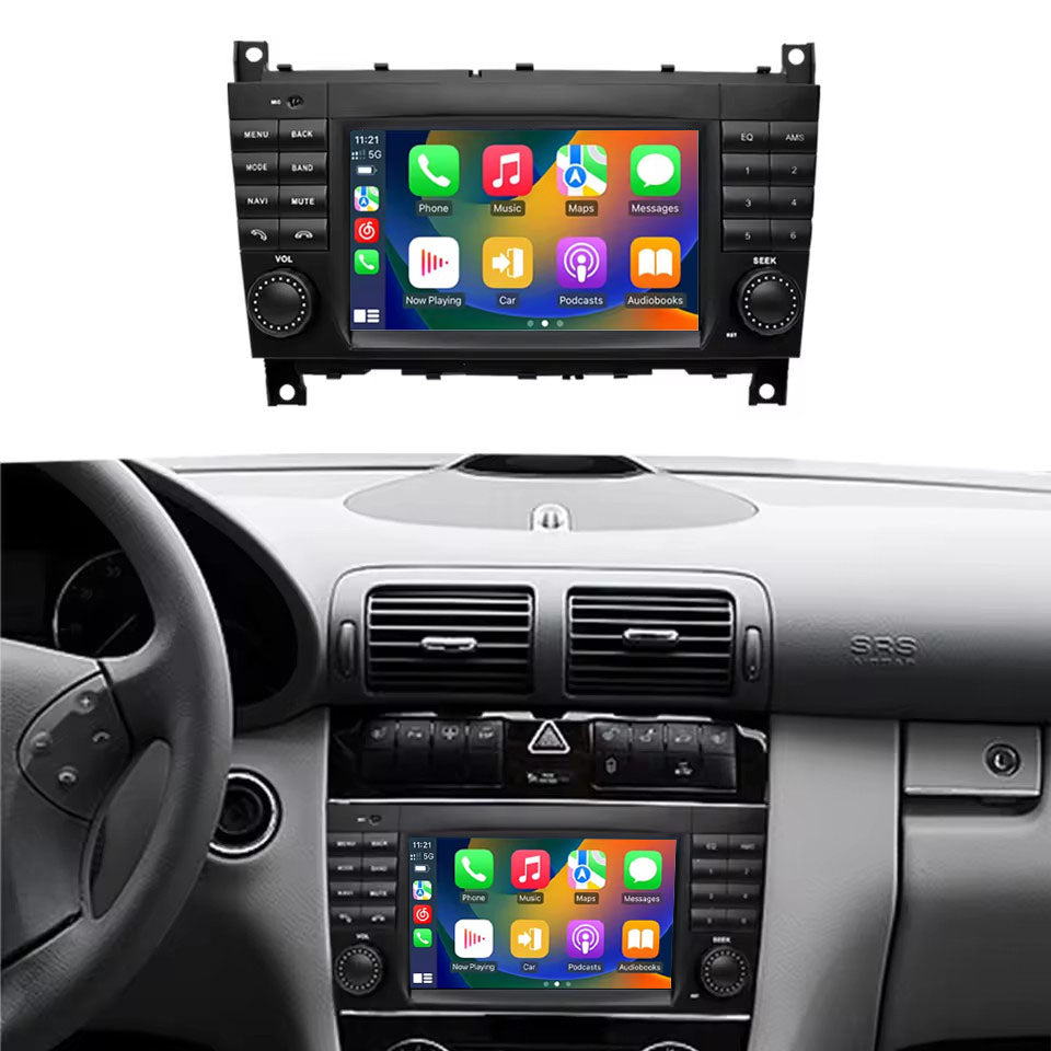 Linux System 7” IPS Screen Car Multimedia Player Wireless CarPlay & Android Auto for Mercedes-Benz C Class W203 2004 - 2007 / CLK Class W209 2005 - 2006 / G Class W463 2006 - 2008