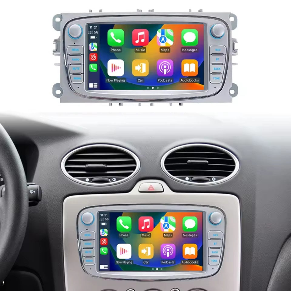 Linux System 7” IPS Screen Car Multimedia Player Wireless CarPlay & Android Auto for Ford Focus 2008 - 2010 / Mondeo 2007 - 2010 / S-Max 2008 - 2010 / Galaxy 2008 - 2010 / Transit Connect 2007 - 2010