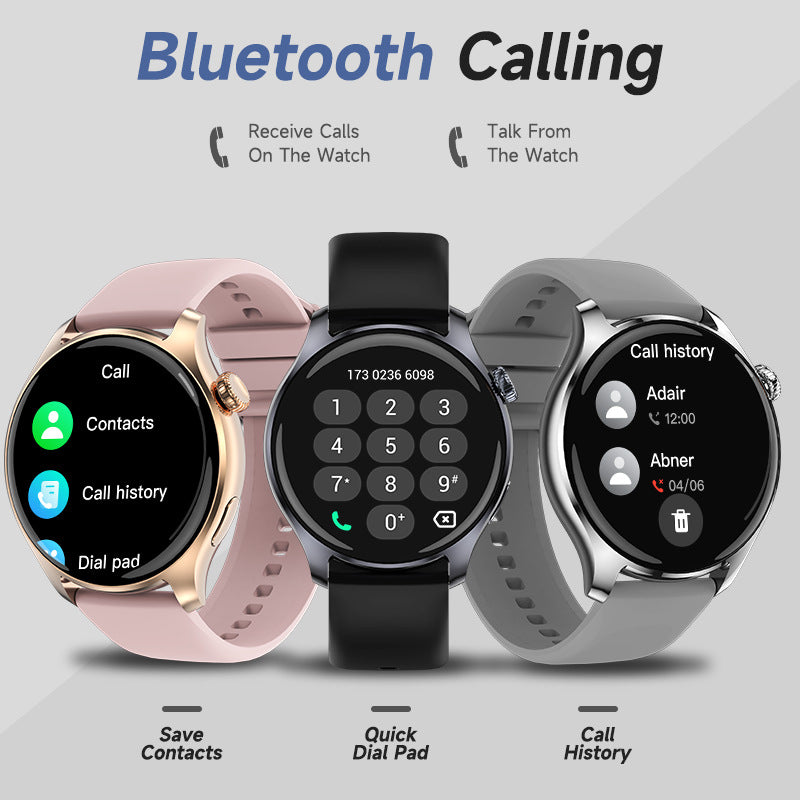 1.43” AMOLED Screen Smart Watch 466*466 Resolution BT Phone Call Voice Assistant Health Care Multi-Sport Modes