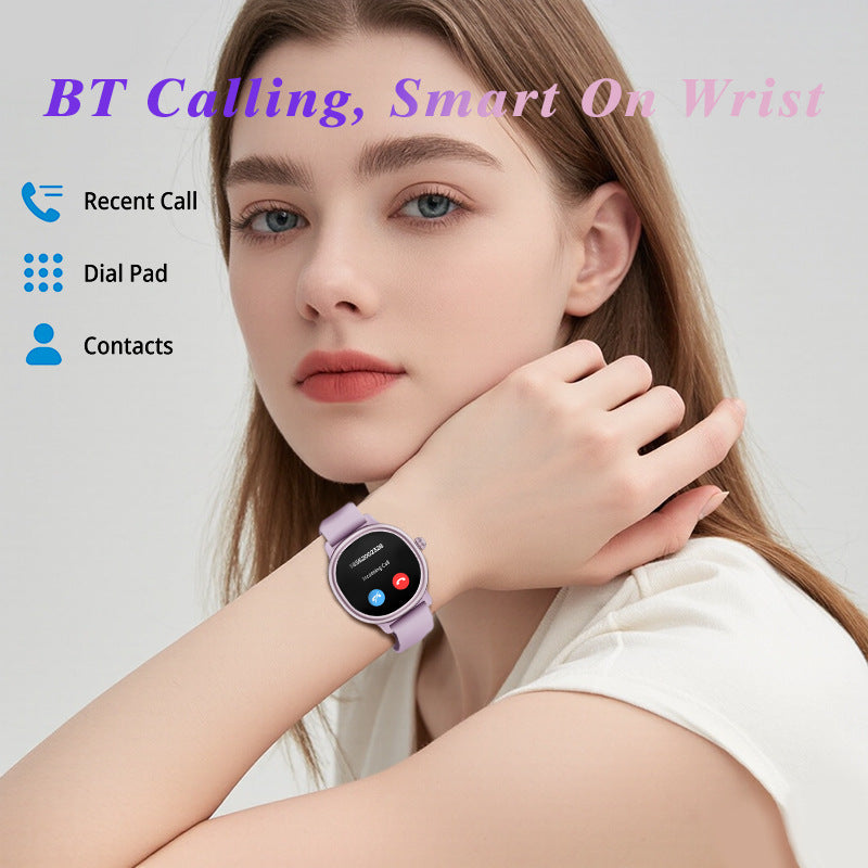 1.04” AMOLED Screen Lady Smart Watch 35mm Diameter BT Call Sport Health Female Health Partner Wireless Charge