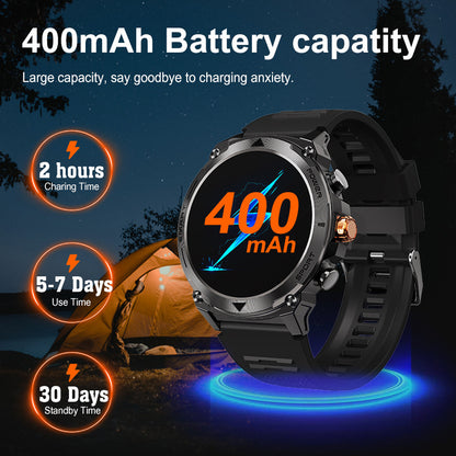 1.43” AMOLED Screen Smart Watch BT Call Voice Assistant Anti-Crush Anti-Dust 24h Health Monitoring Multi-Sports Mode
