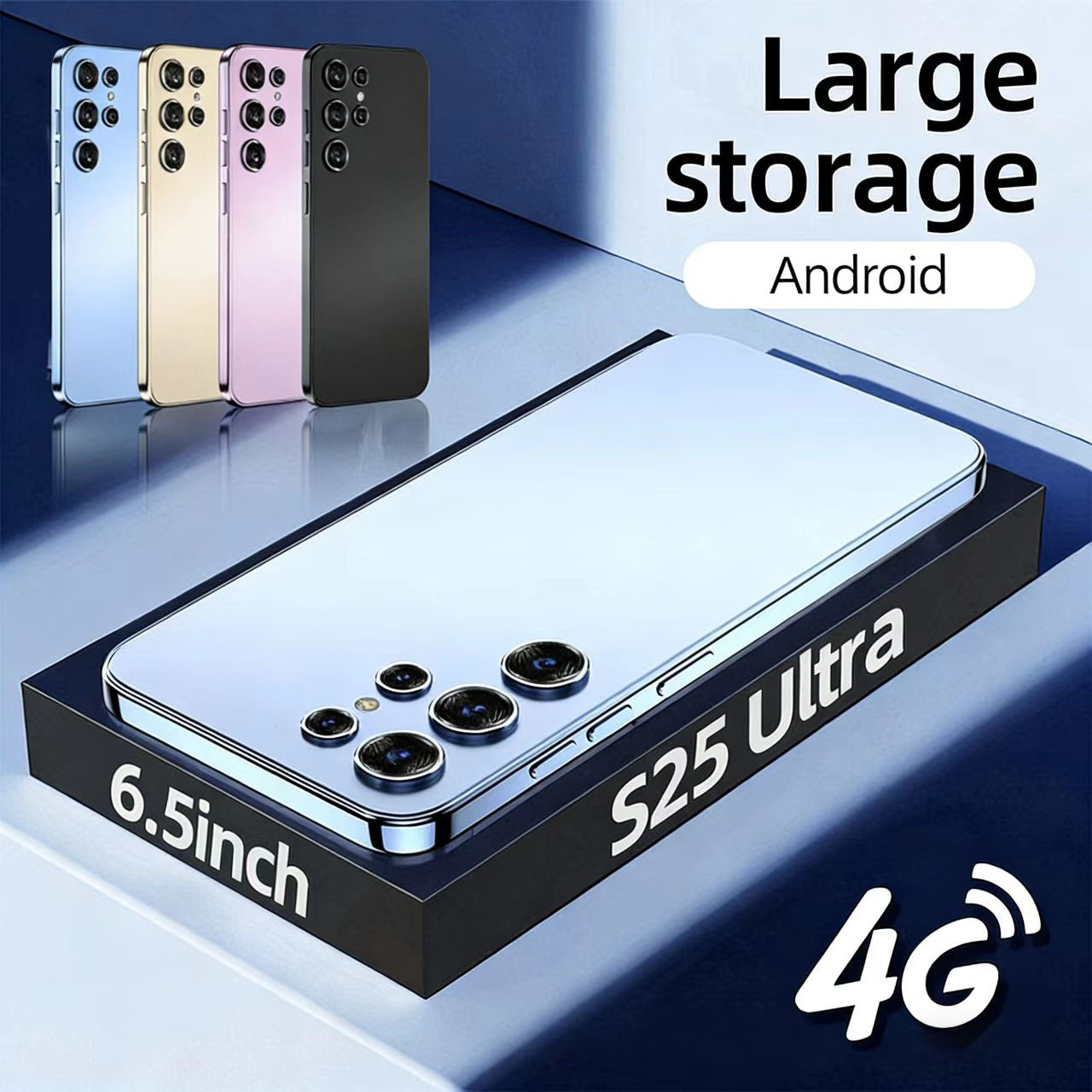 6.5 Inch S25 Ultra Android Smart Cell Phone High Pixels Screen Large Capacity Battery