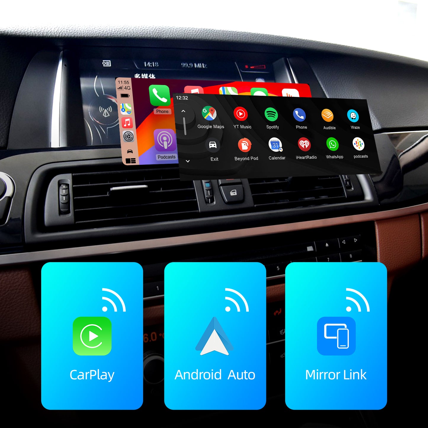 Wireless CarPlay & Android Auto Module for BMW NBT System 2012-2016