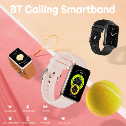 1.57” TFT Screen Smart Band BT Phone Call Voice Assistant Red Light SpO2 Multi-Sport Modes Heart Rate Monitor