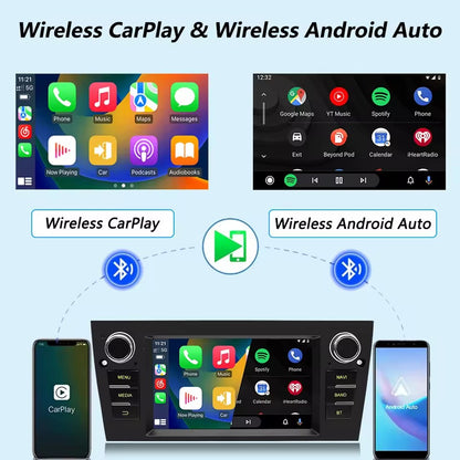 Linux System 7” IPS Screen Car Multimedia Player Wireless CarPlay & Android Auto for BMW E90 2005 - 2012