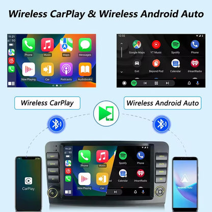 Linux System 9” IPS Screen Car Multimedia Player Wireless CarPlay & Android Auto for Mercedes-Benz ML Class W164 / GL Class X164 2005 - 2012