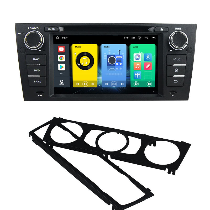 7” Android Radio Screen Car Stereo Head Unit CarPlay Android Auto for BMW E90 Saloon / E91 Touring / E92 Coupe / E93 Cabriolet (2005-2012)