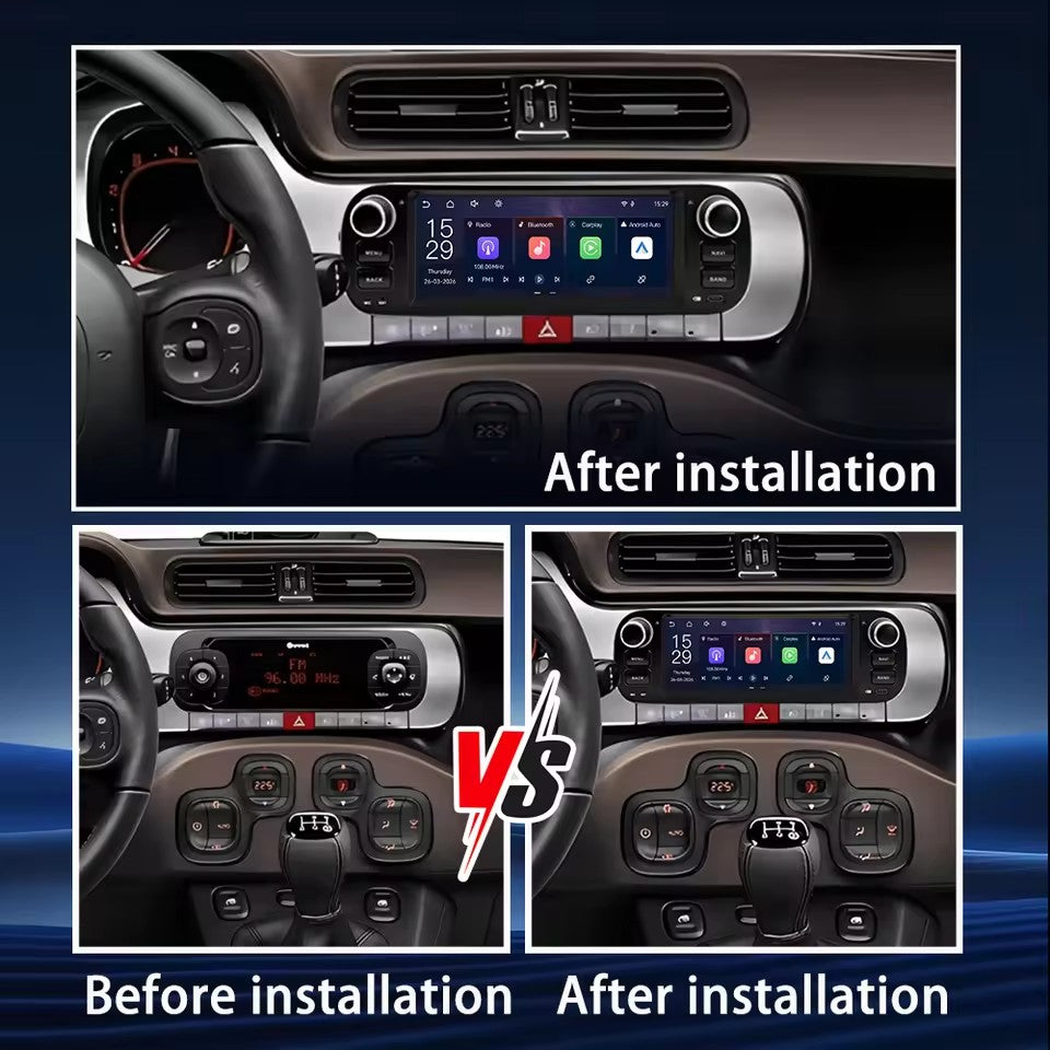 Linux System 6.86” IPS Screen Car Multimedia Player Wireless CarPlay & Android Auto for Fiat Panda 2013- 2020