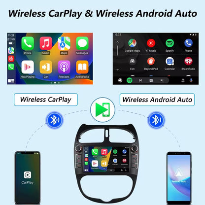 Linux System 7” IPS Screen Car Multimedia Player Wireless CarPlay & Android Auto for Peugeot 206 206cc 206sw 2000 - 2016