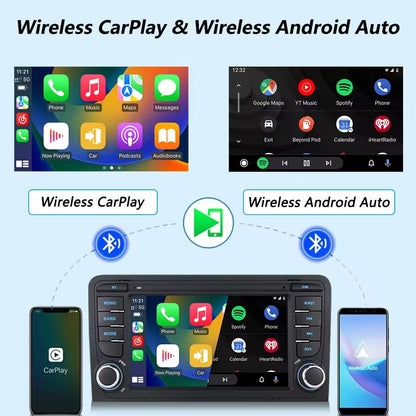 Linux System 7” IPS Screen Car Multimedia Player Wireless CarPlay & Android Auto for Audi A3 S3 RS3 2003 - 2012