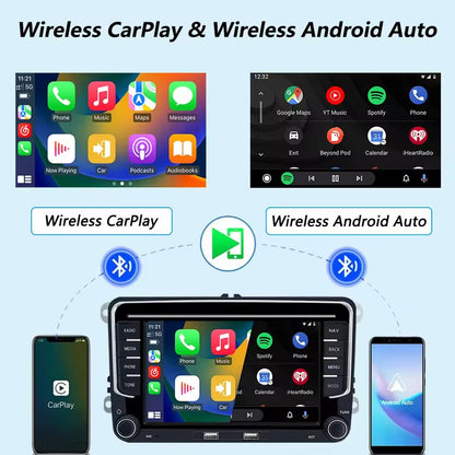Linux System 7” IPS Screen Car Multimedia Player Wireless CarPlay & Android Auto for VW Magotan / Caddy / Passat / Sagitar / Tiguan / Touran / Jetta / Seat / CC / Polo / Golf / Golf 5 / Golf 6 2006 - 2012