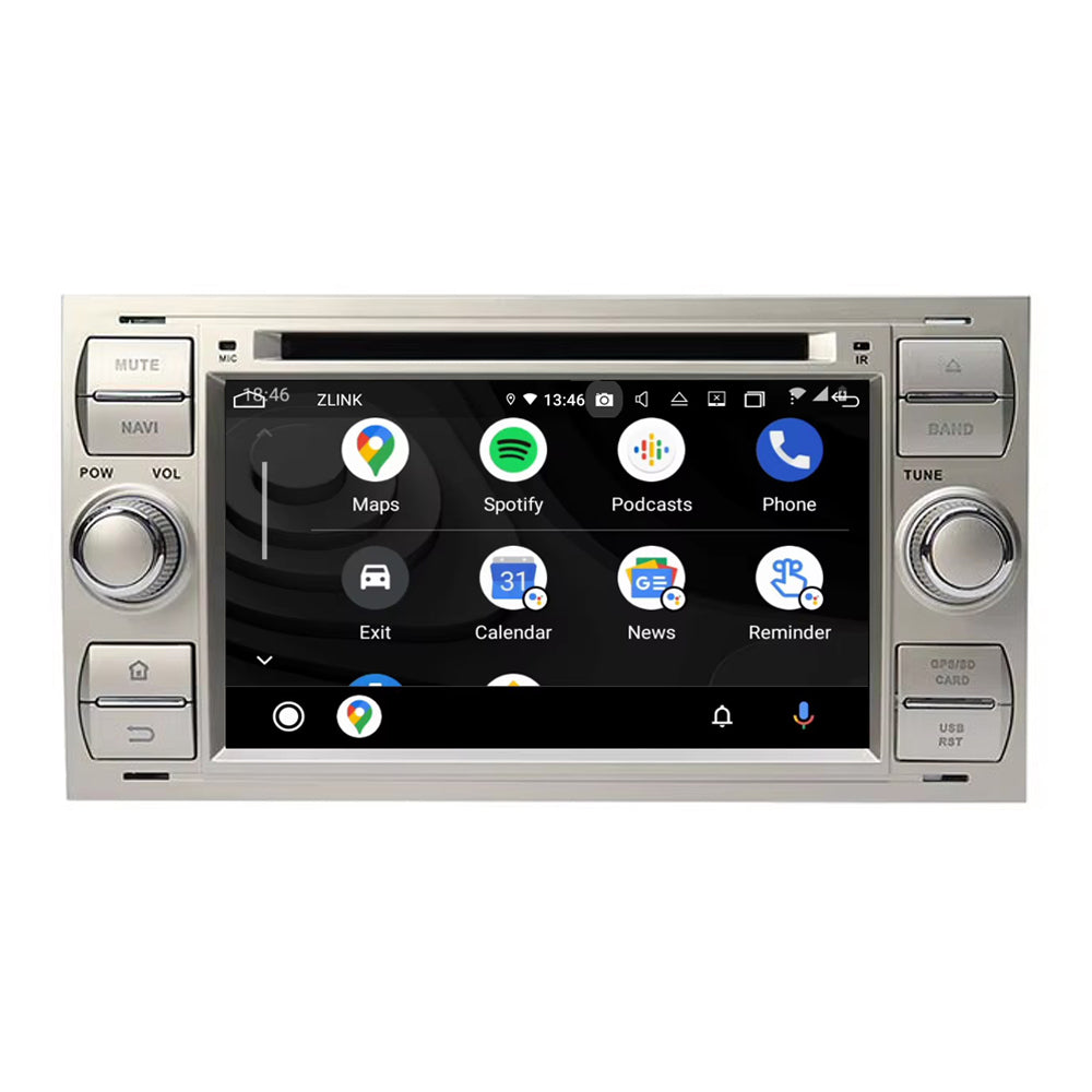 7” Android Radio Screen Car Stereo Head Unit CarPlay Android Auto for Ford Focus (2005-2007) / Mondeo (2003-2007) / S-Max (2007-2009) / C-Max (2007-2009) / Galaxy (2005-2007) / Fiesta Form 2005 / Fusion (2006-2011) / Connect (2007-2009)