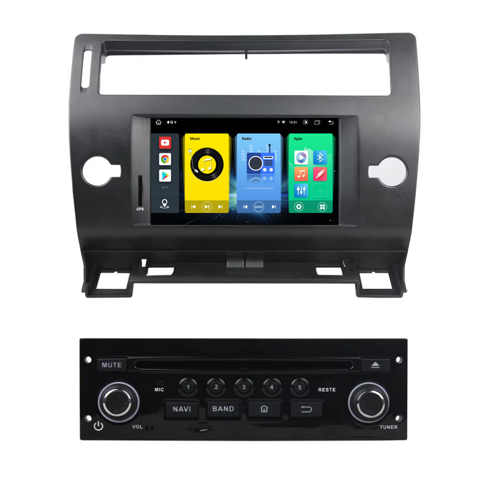 7” Android Radio Screen Car Stereo Head Unit CarPlay Android Auto for Citroen C4 (2005-2011)