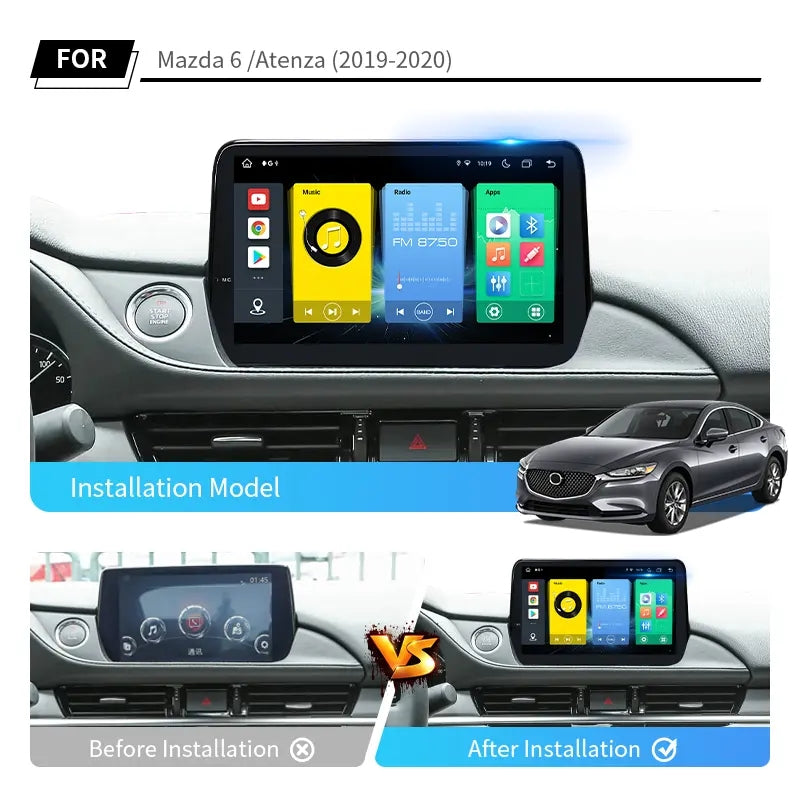 9” Android Car Radio Stereo Head Unit Screen CarPlay Android Auto for Mazda 6 Atenza (2019-2020)