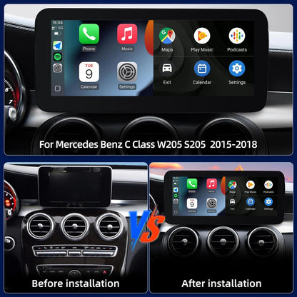 10.25 Inch / 12.3 Inch Linux System Wireless CarPlay Android Auto Screen for Mercedes-Benz C Class W205 S205 NTG5.0 (2015 - 2018)
