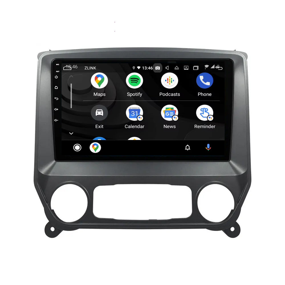 10.1” Android Radio Screen Car Stereo Head Unit CarPlay Android Auto for Chevrolet Silverado / Plateado / GMC Sierra (2014-2019)