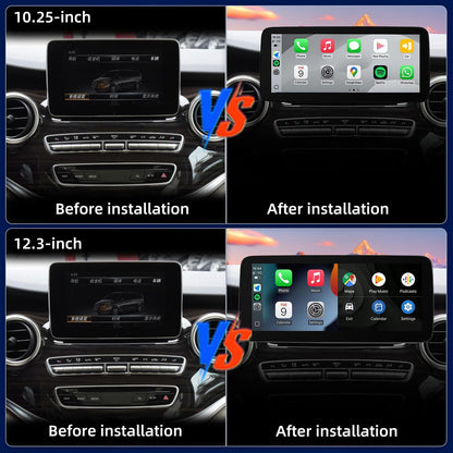 10.25 Inch / 12.3 Inch Linux System Wireless CarPlay Android Auto Screen for Mercedes-Benz V Class W447 NTG5.0 (2015 - 2018)
