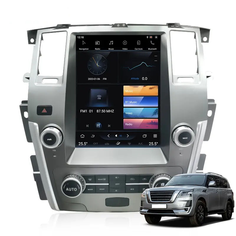 12.1” Android Auto CarPlay Radio Screen Head Unit for Nissan Patrol (2013-2017)
