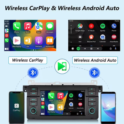 Linux System 7” IPS Screen Car Multimedia Player Wireless CarPlay & Android Auto for BMW E46 / M3 1998 - 2006