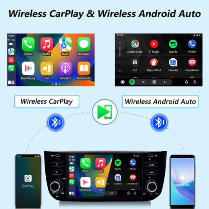 Linux System 6.2” IPS Screen Car Multimedia Player Wireless CarPlay & Android Auto for Fiat Linea / Punto Evo 2010 - 2015