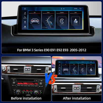 10.25 Inch Linux System Wireless CarPlay Android Auto Screen for BMW 3 Series E90 E91 E92 E93 without Original Screen (2005 - 2012)