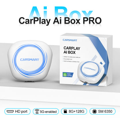 Android 16.0 Smart Box Wireless CarPlay & Android Auto Adapter Qualcomm Snapdragon 6350 CPU