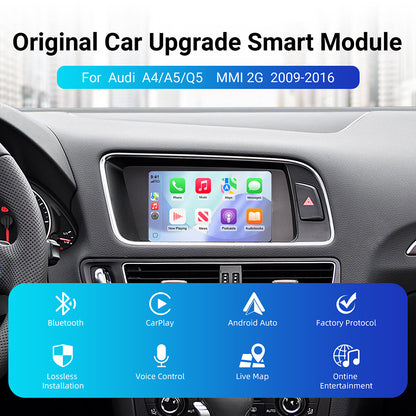 Wireless CarPlay & Android Auto Module for Audi A4 A5 Q5 2009-2016 MMI 2G System with 6.5 Inch Screen