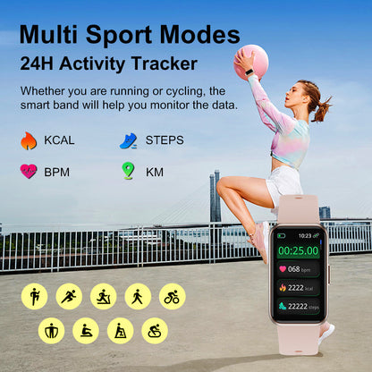 1.47” TFT Screen Smart Band BT Call 24h Heart Rate Monitor Blood Oxygen Sleep Monitor 24h Sports Activity Tracker
