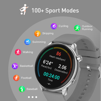 1.43” AMOLED Screen Smart Watch BT Call Voice Assistant Health Care Partner Multi-Sports Mode REM Sleep