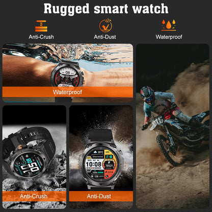 1.43” AMOLED Screen Smart Watch BT Call Voice Assistant Anti-Crush Anti-Dust 24h Health Monitoring Multi-Sports Mode