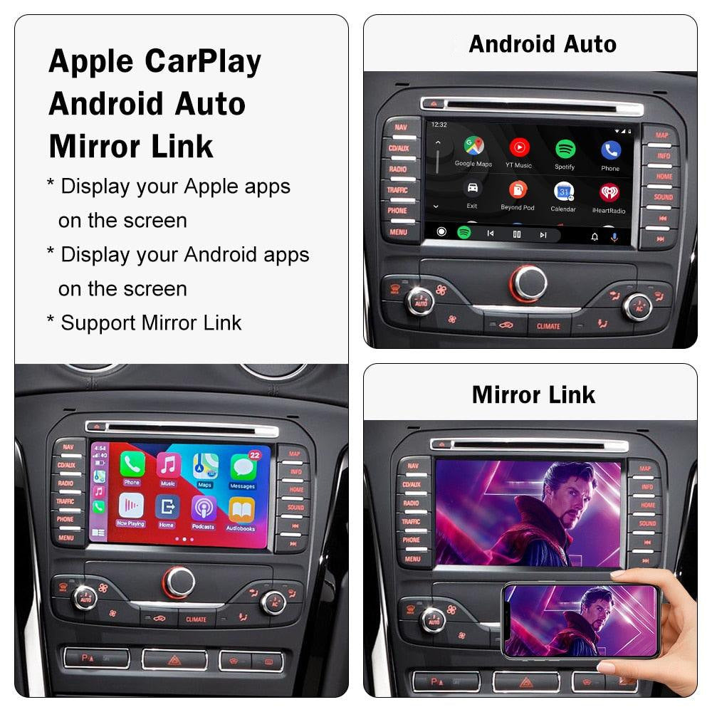 Wireless CarPlay & Android Auto Module for Ford Sync 2 System with 8 Inch LCD Screen