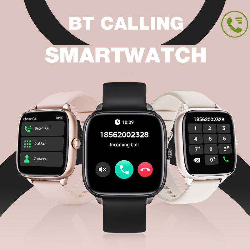 1.72” TFT Screen Smart Watch BT Phone Call AOD Display Voice Assistant Multi-Sport Modes Heart Rate Monitor Female Health