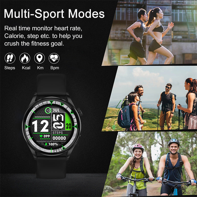 1.38” TFT Screen Smart Watch BT Phone Call Voice Assistant HR Monitor Red Light SpO2 Multi-Sport Modes