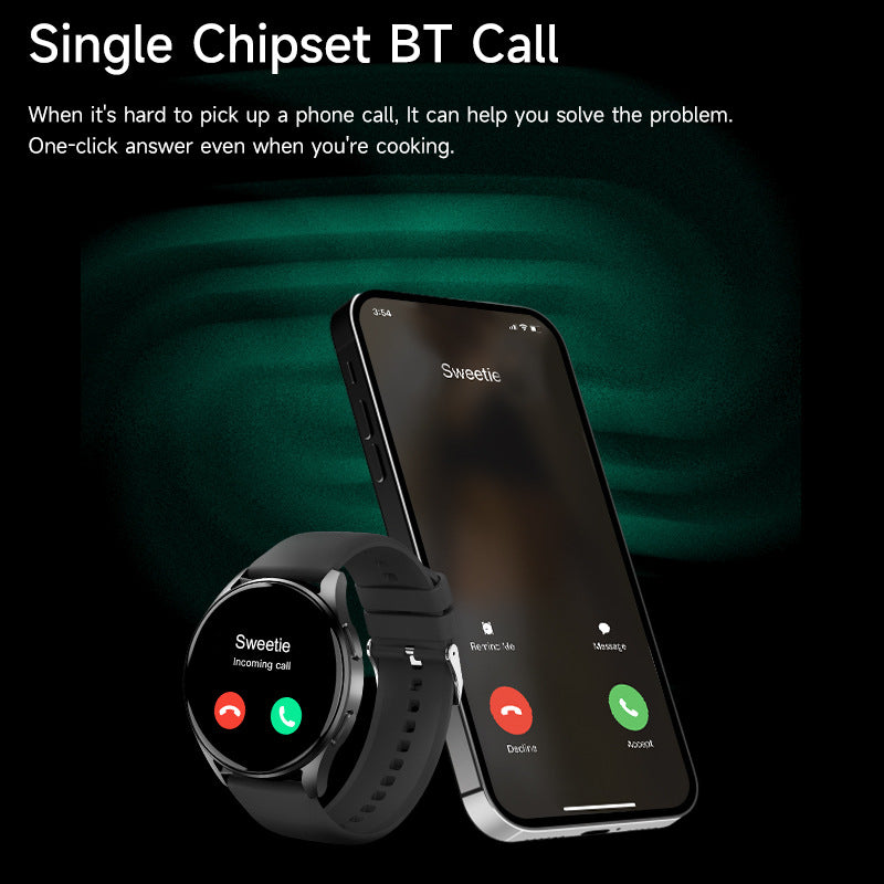 1.38” TFT Screen Smart Watch BT Phone Call Voice Assistant Red Light SpO2 Multi-Sport Modes World Clock