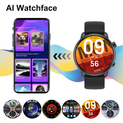 1.43” AMOLED Screen Smart Watch BT Call ChatGPT AI Watch Face Smart Island APP Download Local Music Store Gesture Control