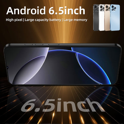 6.5 Inch i16 Pro Max Android Smart Cell Phone High Pixels Screen Large Capacity Battery