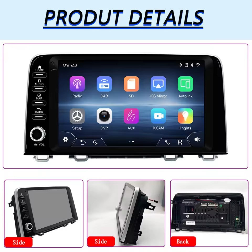 Linux System 9” IPS Screen Car Multimedia Player Wireless CarPlay & Android Auto for Honda CRV CR-V 2017 - 2021