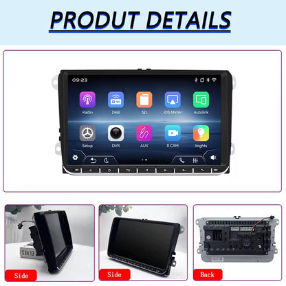 Linux System 9” IPS Screen Car Multimedia Player Wireless CarPlay & Android Auto for VW Magotan / Caddy / Passat / Sagitar / Tiguan / Touran / Jetta / Seat / CC / Polo / Golf / Golf 5 / Golf 6 2006 - 2012
