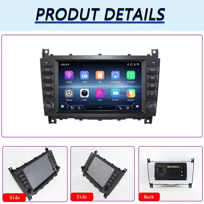 Linux System 8” IPS Screen Car Multimedia Player Wireless CarPlay & Android Auto for Mercedes-Benz C Class W203 2004 - 2007 / CLK Class W209 2005 - 2006 / G Class W463 2006 - 2008