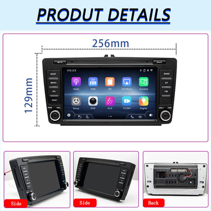 Linux System 8” IPS Screen Car Multimedia Player Wireless CarPlay & Android Auto for Skoda Octavia II 2004 - 2013