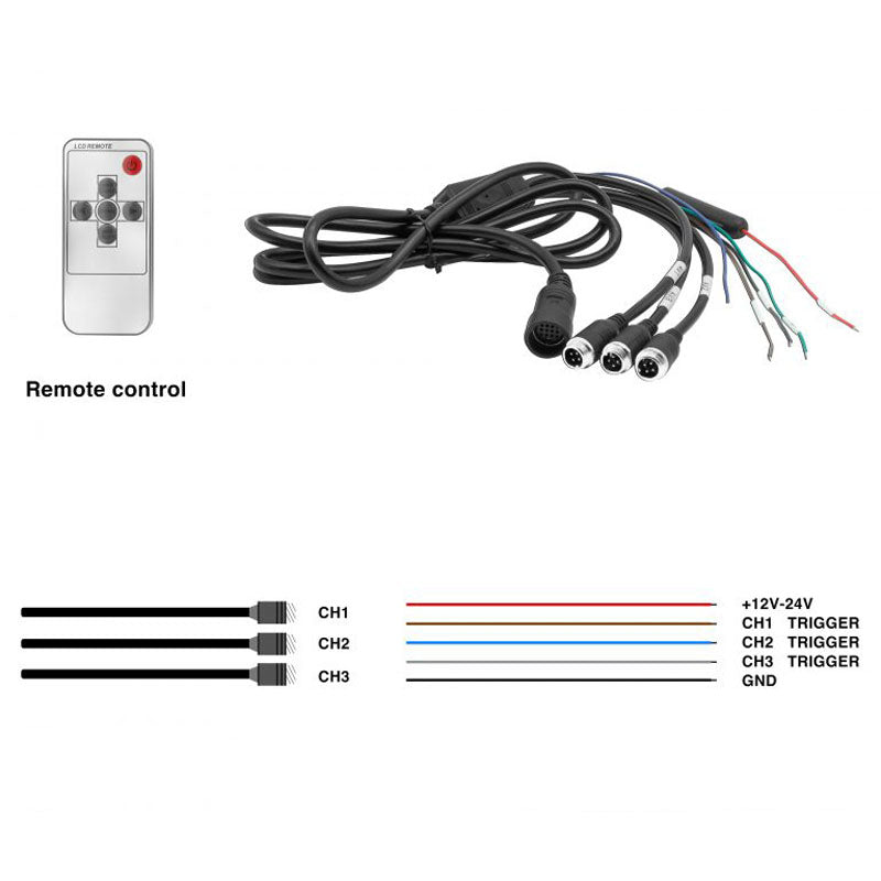 5.0” TFT LCD 3CH Rear View Monitor