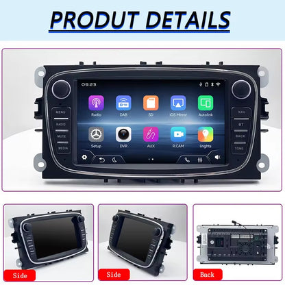 Linux System 7” IPS Screen Car Multimedia Player Wireless CarPlay & Android Auto for Ford Focus 2008 - 2010 / Mondeo 2007 - 2010 / S-Max 2008 - 2010 / Galaxy 2008 - 2010 / Transit Connect 2007 - 2010