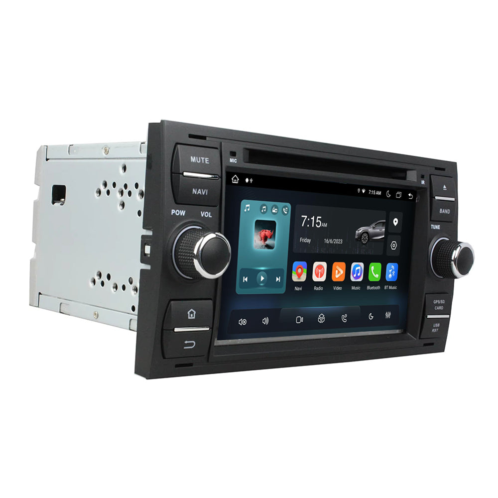 7” Android Radio Screen Car Stereo Head Unit CarPlay Android Auto for Ford Focus (2005-2007) / Mondeo (2003-2007) / S-Max (2007-2009) / C-Max (2007-2009) / Galaxy (2005-2007) / Fiesta Form 2005 / Fusion (2006-2011) / Connect (2007-2009)