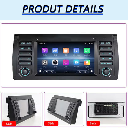 Linux System 7” IPS Screen Car Multimedia Player Wireless CarPlay & Android Auto for BMW E39 1995 - 2003
