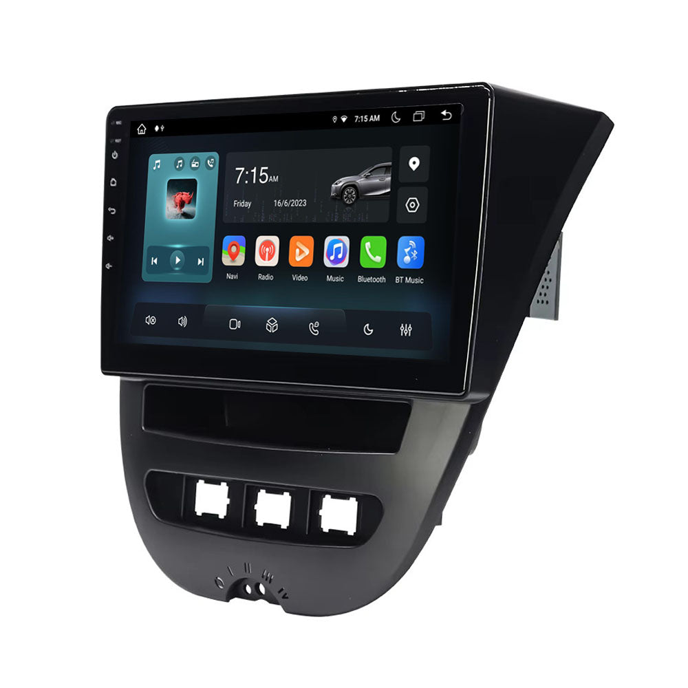 9” Android Radio Screen Car Stereo Head Unit CarPlay Android Auto for Peugeot 107 (2008-2014)