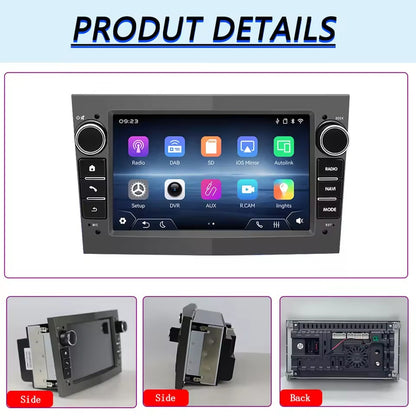 Linux System 7” IPS Screen Car Multimedia Player Wireless CarPlay & Android Auto for Opel Vectra 2005 - 2008 / Antara 2006 - 2011 / Zafira 2005 - 2011 / Corsa 2006 - 2011 / Meriva 2006 - 2011 / Astra 2004 - 2009